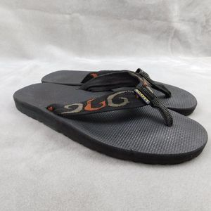 Scott Hawaii Black Flip Flop Sandals 10 Mens